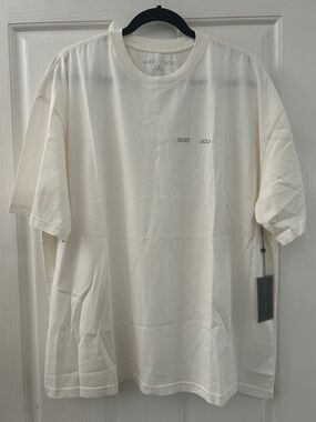 Quiet Golf White Wordwork Crew Neck T-Shirt